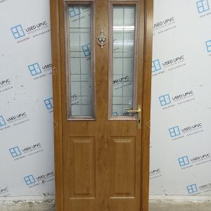 Used Oak Composite Back Door 805mm x 1985mm 0417