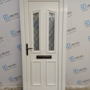 Used White Upvc Front Door 875mm x 2090mm 0225
