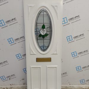 Used White Upvc Front Door Panel 608mm x 1775mm x 28mm UFDP0074