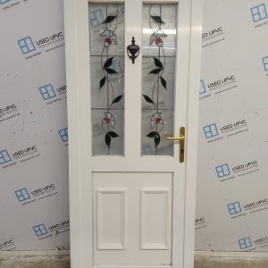 Used White Upvc Back Door 855mm x 2060mm C11D63
