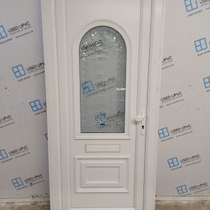 Used White Upvc Front Door 920mm x 2055mm (Reduce To 880mm) 0302