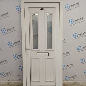 Used White Upvc Front Door 870mm x 2000mm C11D03