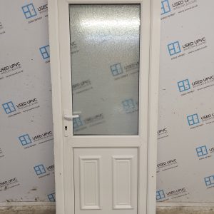 Used White Upvc Back Door 840mm x 2020mm 0344