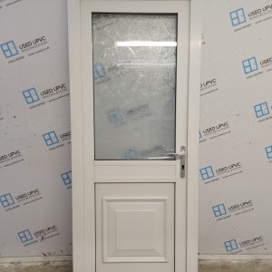 Used White Upvc Back Door 845mm x 2020mm 0786