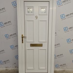 Used White Upvc Front Door 870mm x 2025mm C1UD59