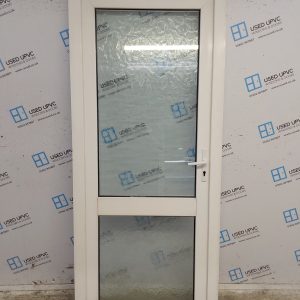 Used White Upvc Back Door 910mm x 2125mm UD107
