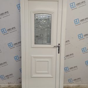 Used White Upvc Back Door 875mm x 2065mm (Reduce To 860mm) UD121