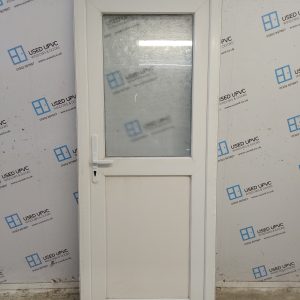 Used White Upvc Back Door 840mm x 2045mm 0794