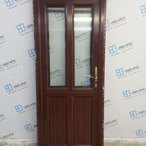 Used Woodgrain Upvc Back Door 845mm x 2040mm SC2D040