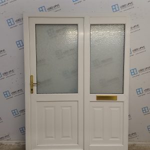 Used White Upvc Front Door And Side Panel 1510mm x 2085mm DS002