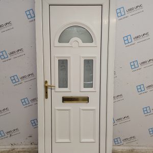 Used White Upvc Front Door 895mm x 2070mm 0169