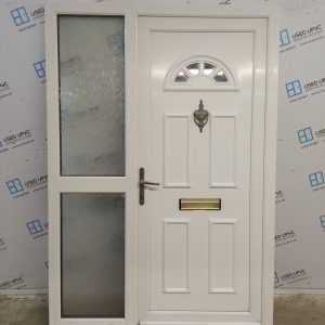 Used White Upvc Front Door And Side Panel 1415mm x 2050mm DS006