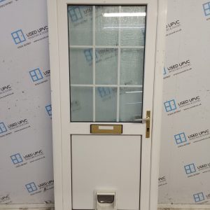 Used White Upvc Front Door 895mm x 2020mm C6001