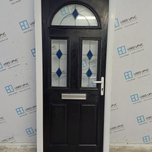 Used Black Composite Front Door 875mm x 2050mm C8D68