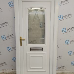Used White Upvc Front Door 960mm x 2030mm (Reduce To 945mm) UD19