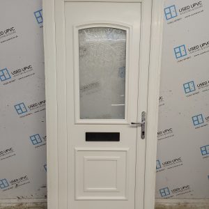 Used White Upvc Front Door 930mm x 2075mm (Reduce To 890mm) SC825