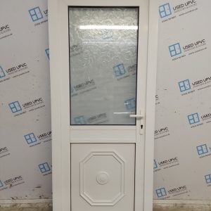 Used White Upvc Back Door 860mm x 2025mm SC823