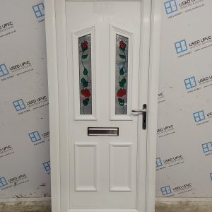 Used White Upvc Front Door 890mm x 2015mm 0531