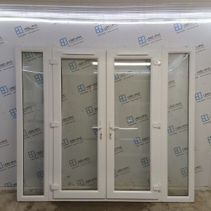 Used White Upvc French Doors And Side Panels 2360mm x 2060mm EA3