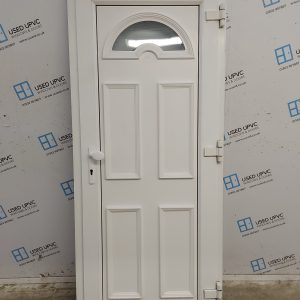 Used White Upvc Back Door (Outwards Opening) 840mm x 1950mm C6073