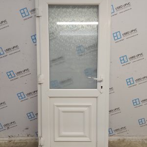 Used White Upvc Back Door (Outwards Opening) 890mm x 2050mm 0027