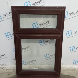 Used Rosewood Upvc Window 780mm x 1185mm C3B08