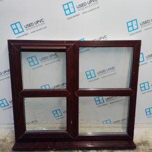 Used Rosewood Upvc Window 1200mm x 1035mm LW0127