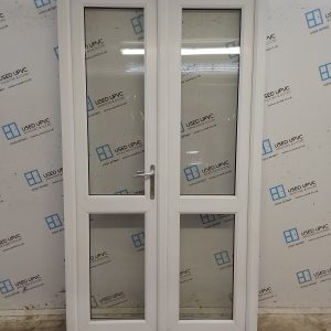 Used White Upvc French Doors 1200mm x 2210mm EA33