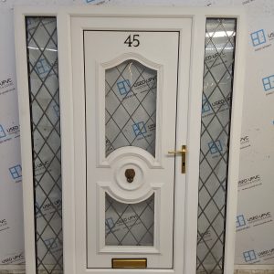 Used White Upvc Front Door And Side Panels 1545mm x 2030mm DS015