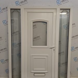Used White Upvc Front Door And Side Panels 1635mm x 2040mm DS007