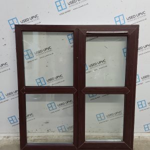 Used Rosewood Upvc Window 1195mm x 1330mm C22056