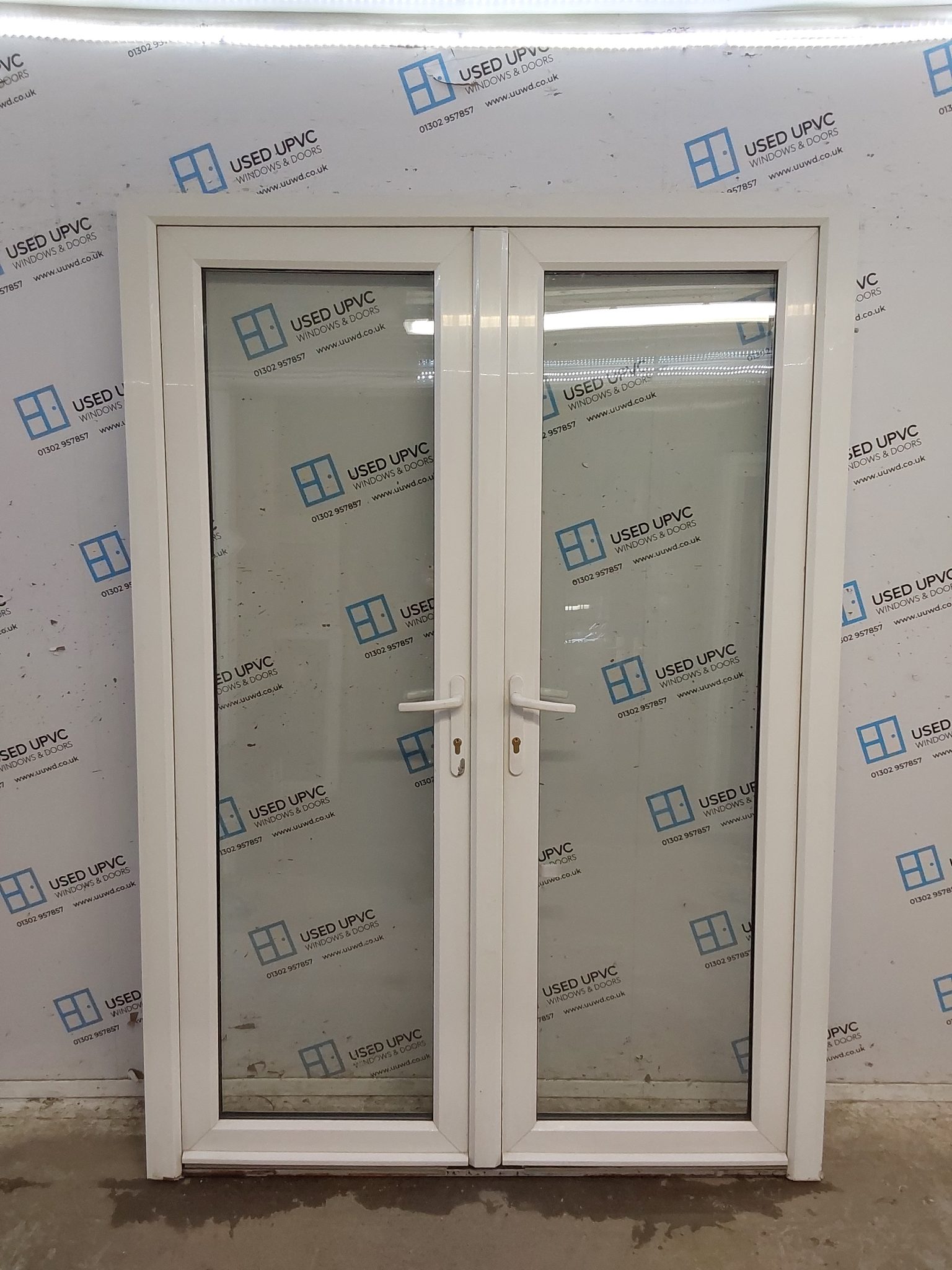 Used White Upvc French Doors 1460mm x 2055mm EA26 | Used UPVC Windows ...