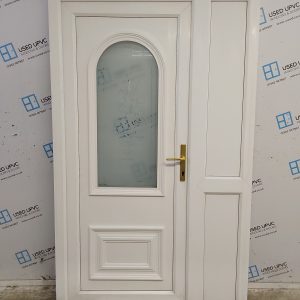 Used White Upvc Back Door And Side Panel 1210mm x 1990mm DS053