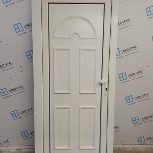 Used White Upvc Back Door 935mm x 2060mm (Reduce To 910mm) C6073