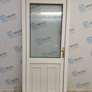 Used White Upvc Back Door 885mm x 2050mm C8D12
