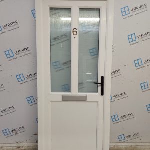 Used White Upvc Front Door 880mm x 2020mm SC819