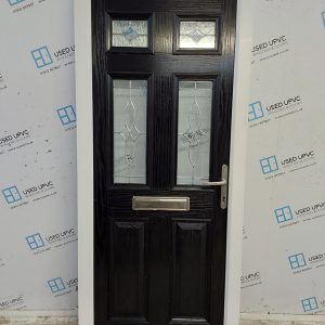 Used Black Composite Front Door 885mm x 2070mm 0733