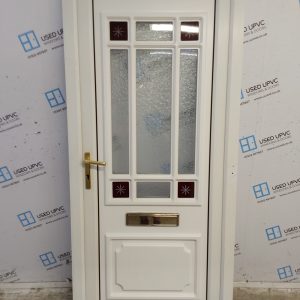 Used White Upvc Front Door 930mm x 2020mm 0605