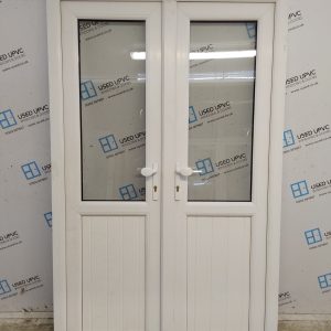 Used White Upvc French Doors 1250mm x 2030mm EA27