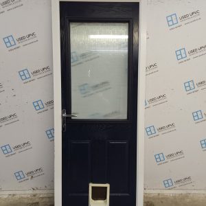 Used Dark Blue Composite Back Door 840mm x 2080mm C7D047