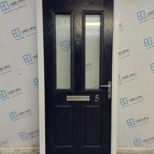 Used Dark Blue Composite Front Door 950mm x 2115mm C9D57