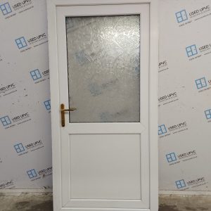 Used White Upvc Back Door 1000mm x 2040mm C6078