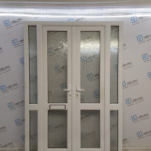 Used White Upvc French Doors And Side Panels 1615mm x 2290mm EA11