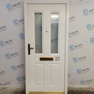Used White Upvc Front Door 940mm x 2075mm 0487