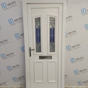 Used White Upvc Front Door 860mm x 2050mm (Reduce To 845mm) 0222