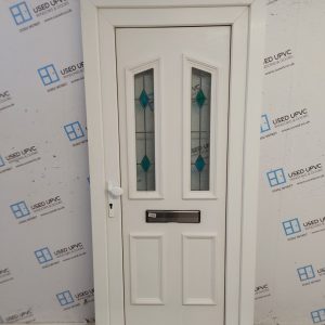 Used White Upvc Front Door 910mm x 2040mm C6080