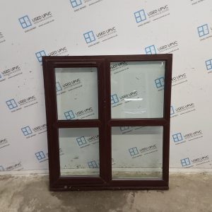 Used Rosewood Upvc Window 1215mm x 1350mm C6W10