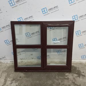 Used Rosewood Upvc Window 1200mm x 1040mm C9W11