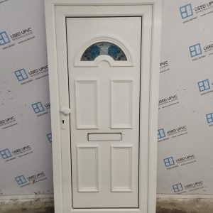 Used White Upvc Front Door 910mm x 1975mm 0464