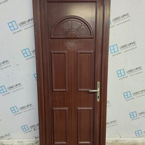 Used Woodgrain Upvc Back Door 805mm x 2035mm 0446